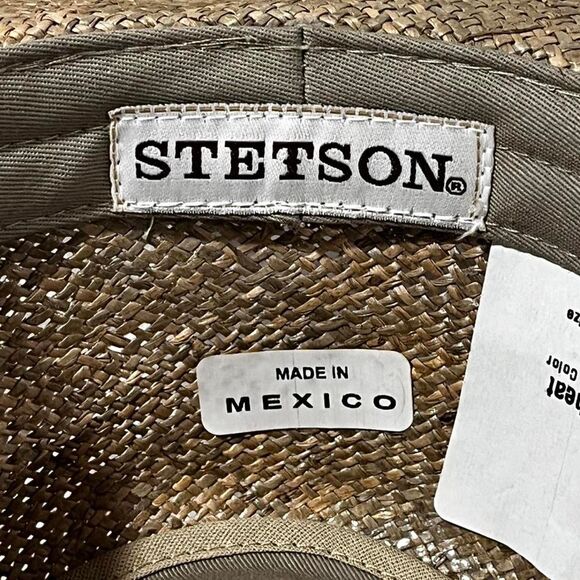 STETSON Women's Alder Straw Hat SIZE LARGE (missing hat band) - Picture 5 of 5